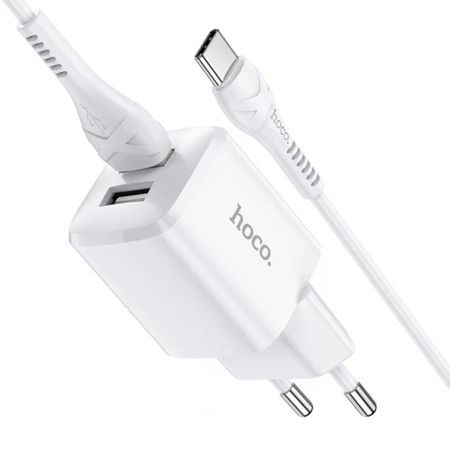 МЗП 2Port Hoco N8 2USB 2.4A USB to Type-C