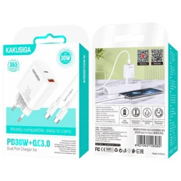 МЗП 2Port Kakusiga KSC-1640 USB+USB-C 30W Type-C to Type-C