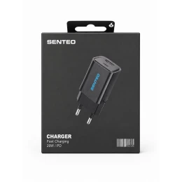 МЗП 2Port SENTEO S-03 USB+USB-C PD/QC3.0 20W (CE Сертификат)