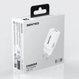 МЗП 2Port SENTEO S-03 USB+USB-C PD/QC3.0 20W (CE Сертификат)