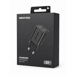 МЗП 2Port SENTEO S-04 USB+USB-C PD/QC3.0 30W (CE Сертификат)