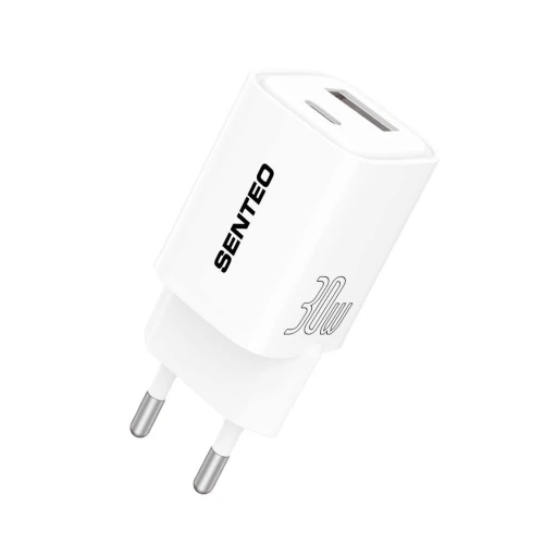 МЗП 2Port SENTEO S-04 USB+USB-C PD/QC3.0 30W (CE Сертификат)