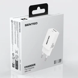 МЗП 2Port SENTEO S-04 USB+USB-C PD/QC3.0 30W (CE Сертификат)
