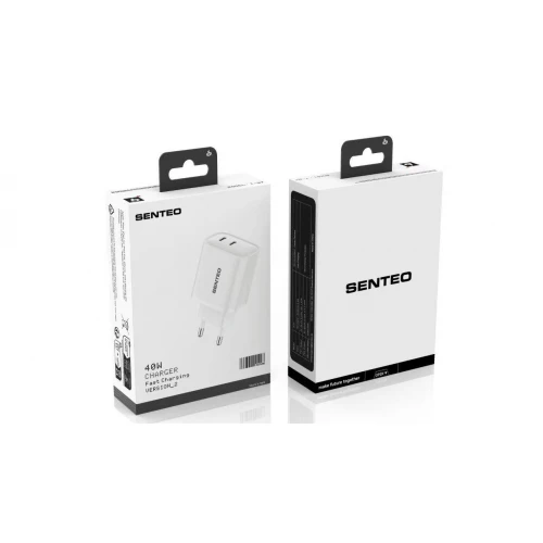 МЗП 2Port SENTEO T-07 version2 2USB-C PD/QC3.0 40W (CE Сертификат)