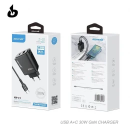 МЗП 2Port SENTEO Z-01 USB+USB-C 3A PD/QC3.0 30W Type-C to Type-C (CE Сертификат)