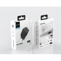 МЗП 2Port SENTEO Z-22 USB+USB-C 3A GaN PD 20W (CE Сертификат)