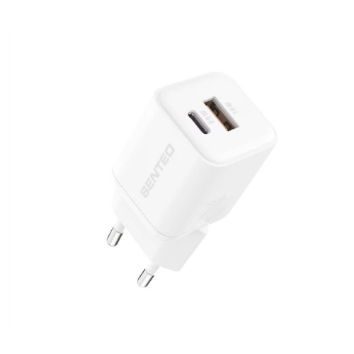 МЗП 2Port SENTEO Z-22 USB+USB-C 3A GaN PD 20W (CE Сертификат)