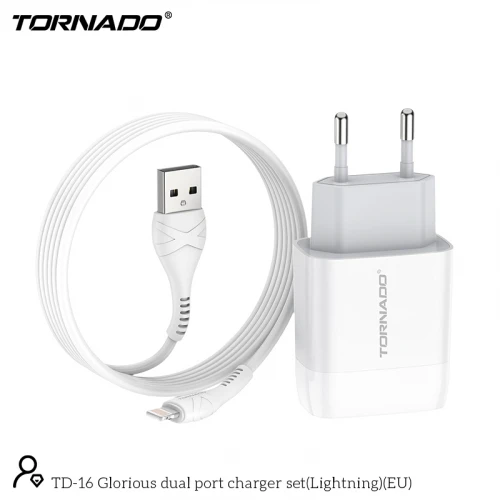 МЗП 2Port Tornado TD-16 2USB 2.4A USB to Lightning