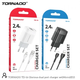 МЗП 2Port Tornado TD-16 2USB 2.4A USB to Micro