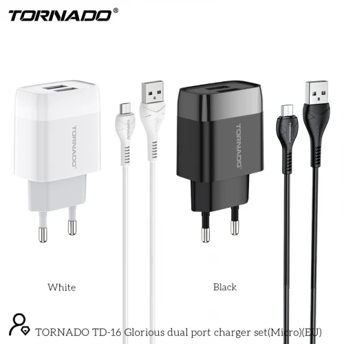 МЗП 2Port Tornado TD-16 2USB 2.4A USB to Micro