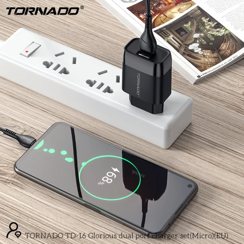 МЗП 2Port Tornado TD-16 2USB 2.4A USB to Micro