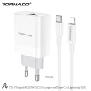 МЗП 2Port Tornado TD-17 USB+USB-C 3A PD/QC3.0 20W Type-C to Lightning