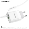 МЗП 2Port Tornado TD-17 USB+USB-C 3A PD/QC3.0 20W Type-C to Lightning