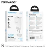 МЗП 2Port Tornado TD-17 USB+USB-C 3A PD/QC3.0 20W Type-C to Lightning
