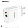 МЗП 2Port Tornado TD-17 USB+USB-C 3A PD/QC3.0 20W Type-C to Type-C