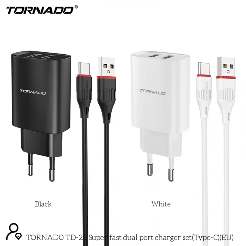 МЗП 2Port Tornado TD-25 2USB 2.1A USB to Type-C