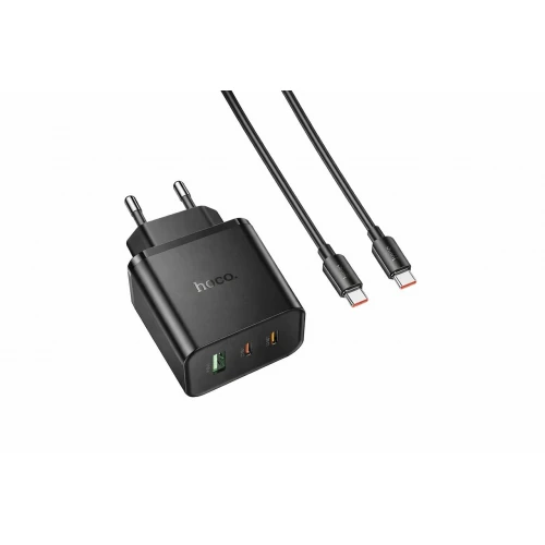 МЗП 3Port Hoco N75 USB+2USB-C QC 3.0 PD 65W Type-C to Type-C