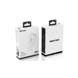 МЗП 3Port SENTEO T-08 version2 USB+2USB-C PD/QC3.0 65W (CE Сертификат)