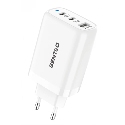 МЗП 3Port SENTEO T-08 version2 USB+2USB-C PD/QC3.0 65W (CE Сертификат)