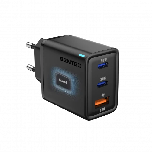 МЗП 3Port SENTEO Z-17 USB+2USB-C 3A GaN PD 30W (CE Сертификат)