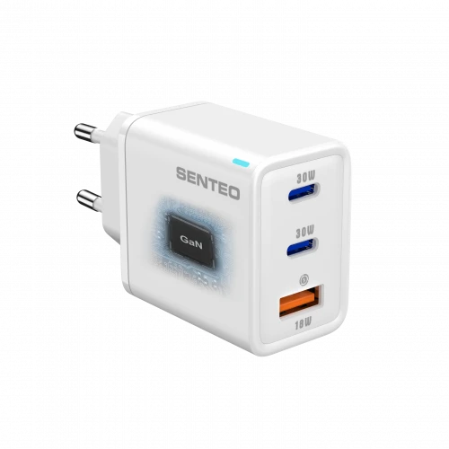 МЗП 3Port SENTEO Z-17 USB+2USB-C 3A GaN PD 30W (CE Сертификат)