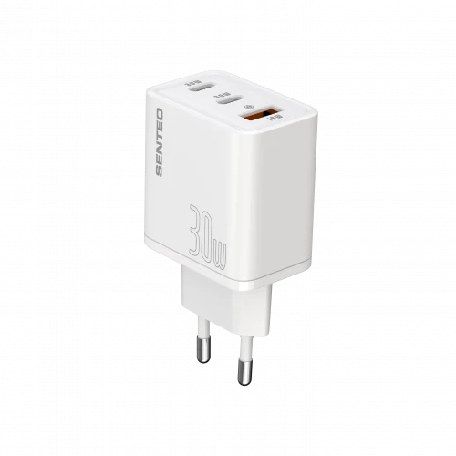 МЗП 3Port SENTEO Z-17 USB+2USB-C 3A GaN PD 30W (CE Сертификат)