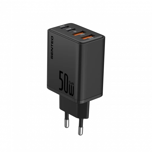 МЗП 4Port SENTEO Z-19 2USB + 2USB-C 3A GaN PD 50W (CE Сертификат)