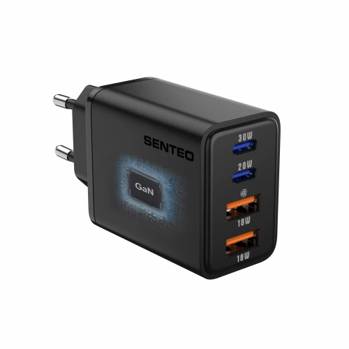 МЗП 4Port SENTEO Z-19 2USB + 2USB-C 3A GaN PD 50W (CE Сертификат)