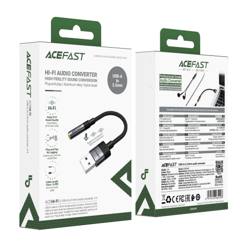 Перехідник Acefast J13 USB to 3.5