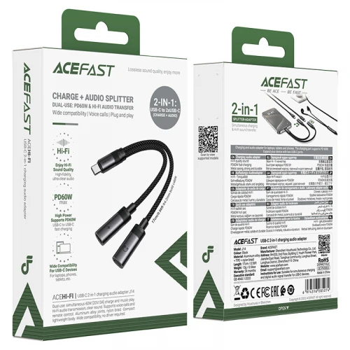 Перехідник Acefast J14 Type-C 2in1
