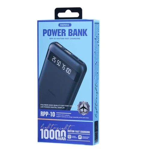 Power Bank Remax RPP-10 10000mAh 2USB + USB-C digital display