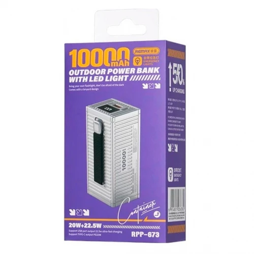 Power Bank Remax RPP-673 10000mAh 22.5W USB+USB-C
