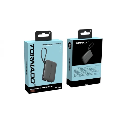 Power Bank Tornado PB20 10000mAh 22.5W USB+USB-C