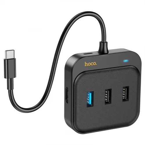 USB HUB Hoco HB38 Type-C to HDTV + SD / TF + USB-A3.0 + 2 × USB-A2.0 + Type-C