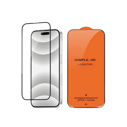 Захисне скло CASETORI Sample HD 3D for Apple for iPhone 15 Pro (в упаковці)