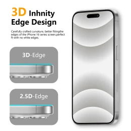 Захисне скло CASETORI for Apple for iPhone 16 Pro Max Sample HD 3D (в упаковці)