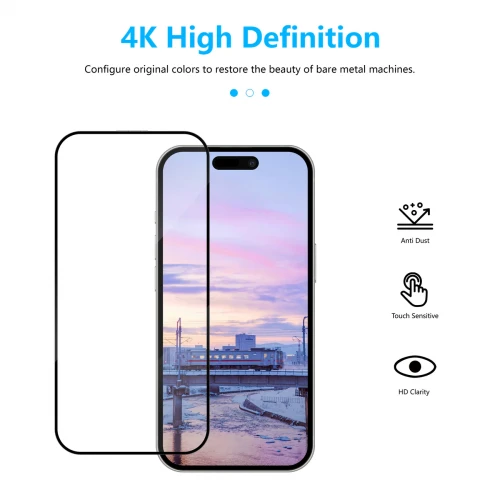 Захисне скло CASETORI Sample HD Anti Dust Glass with applicator for Apple for iPhone 15 / iPhone 16 