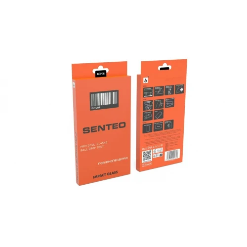 Захисне скло SENTEO 9H for Apple for iPhone 15 Pro Protocol_2 drop test 45 kg (в упаковці)