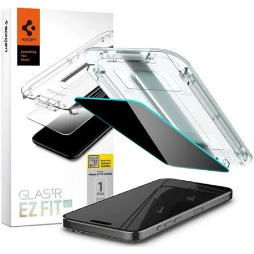 Захисне скло Spigen Privacy Glastr EZ FIT with applicator for iPhone 14 Pro (в упаковці)