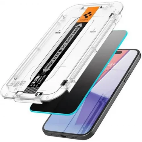 Захисне скло Spigen Privacy Glastr EZ FIT with applicator for iPhone 15 (в упаковці)